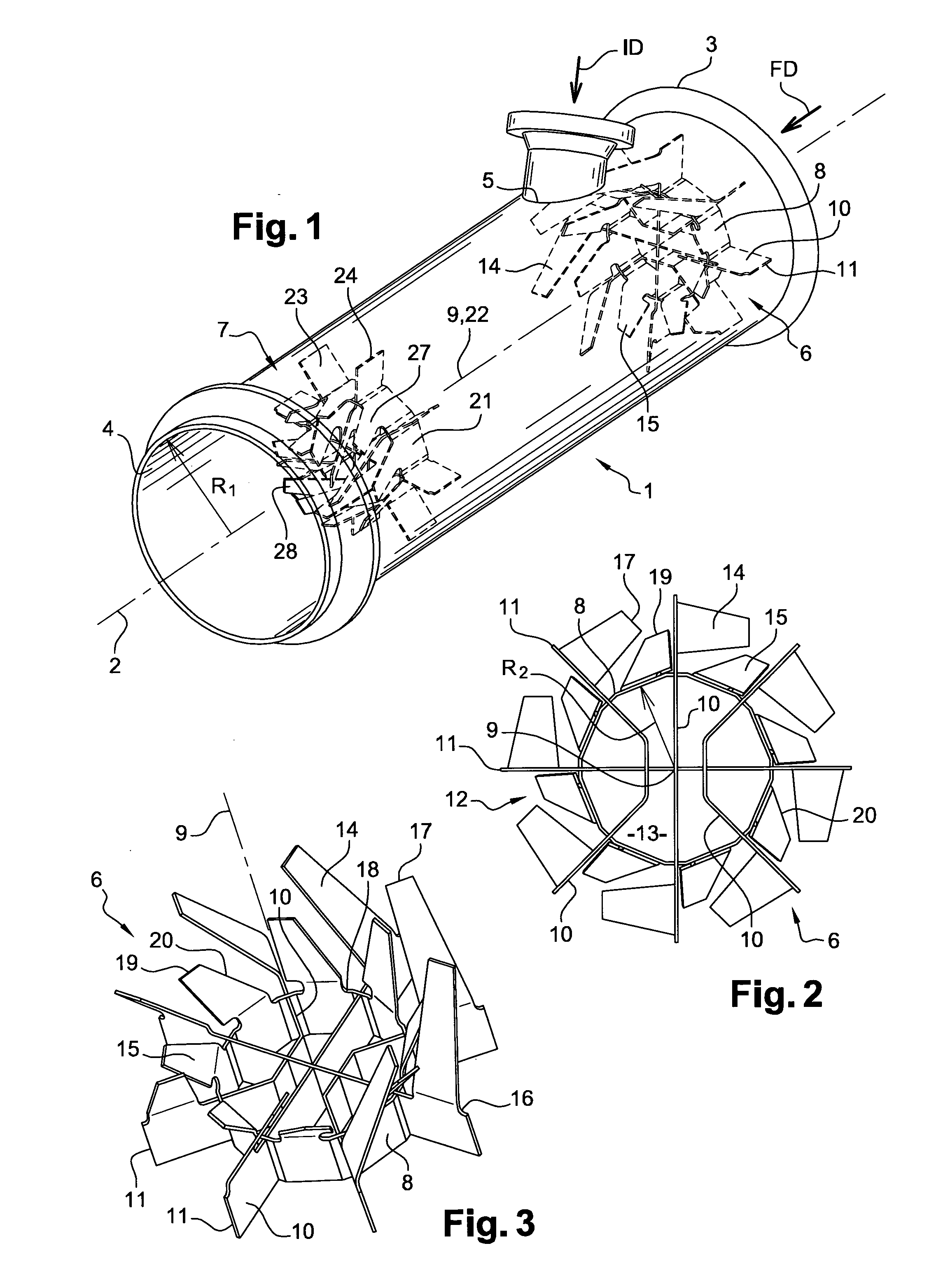 Mixing system for an exhaust gases after-treatment arrangement