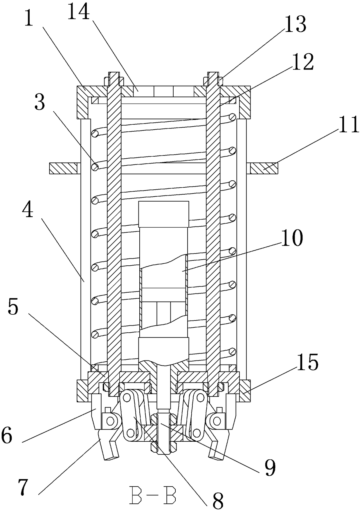 Inner support grabbing and mold pressing manipulator for cylindrical inner wall workpiece