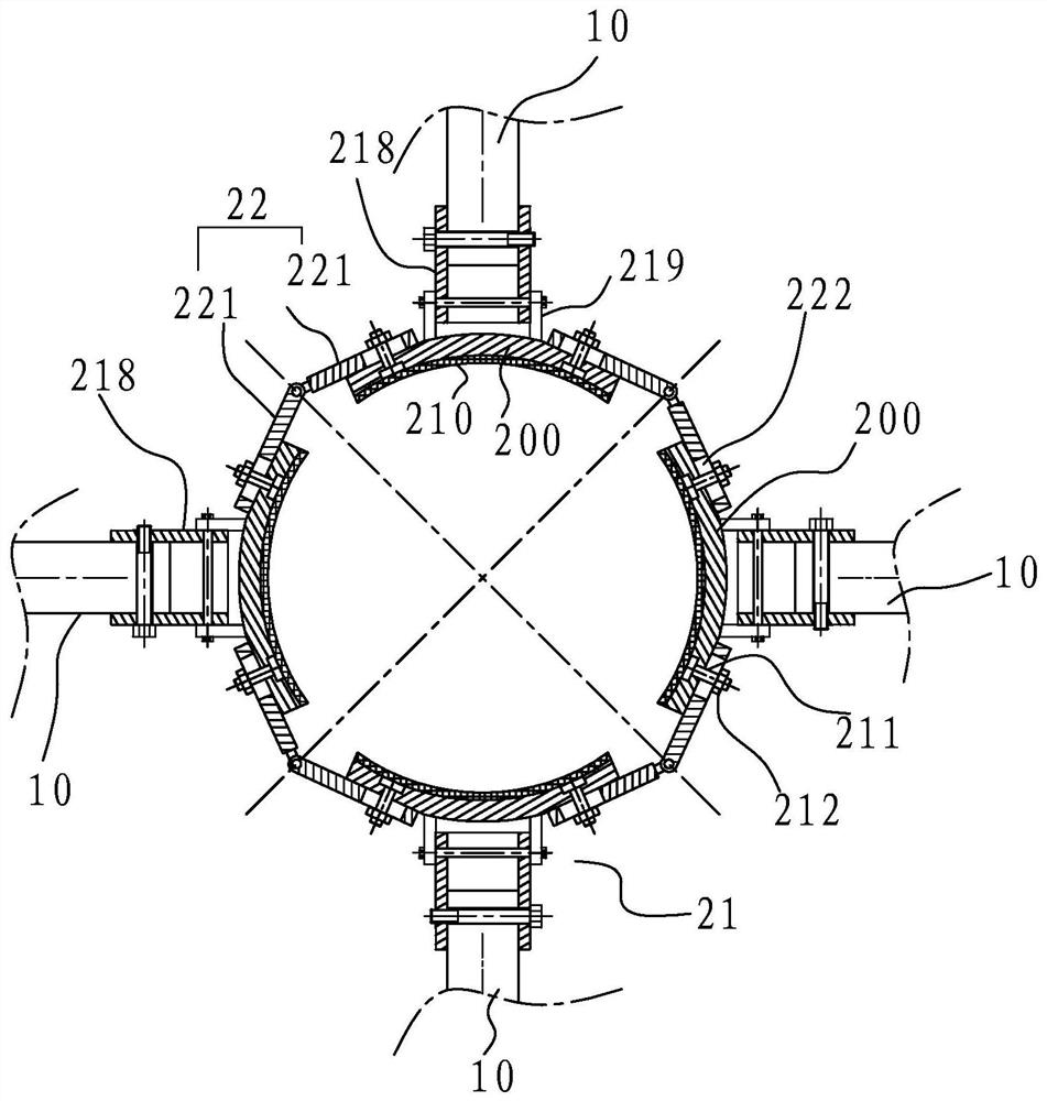 Protection device and protection method for garden landscape trees