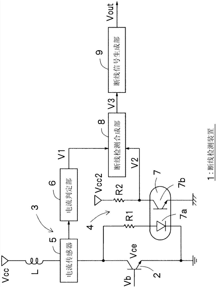 Break line detecting device