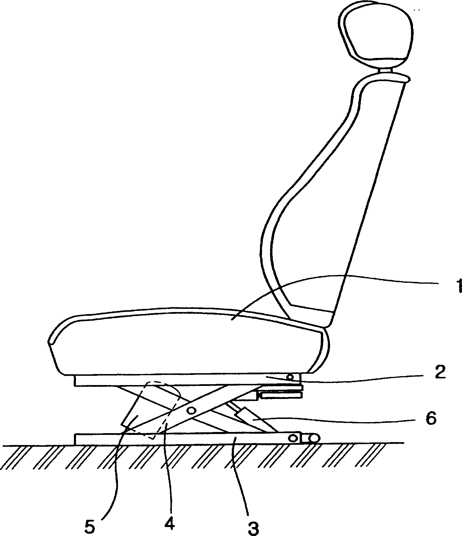 Buffer force adjusting device for vehicle chair