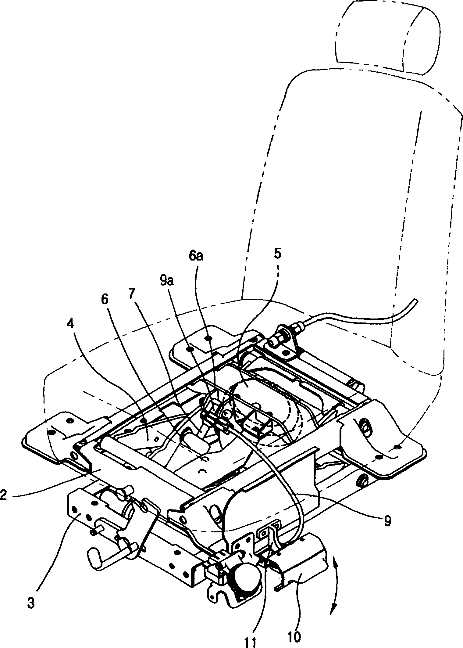 Buffer force adjusting device for vehicle chair