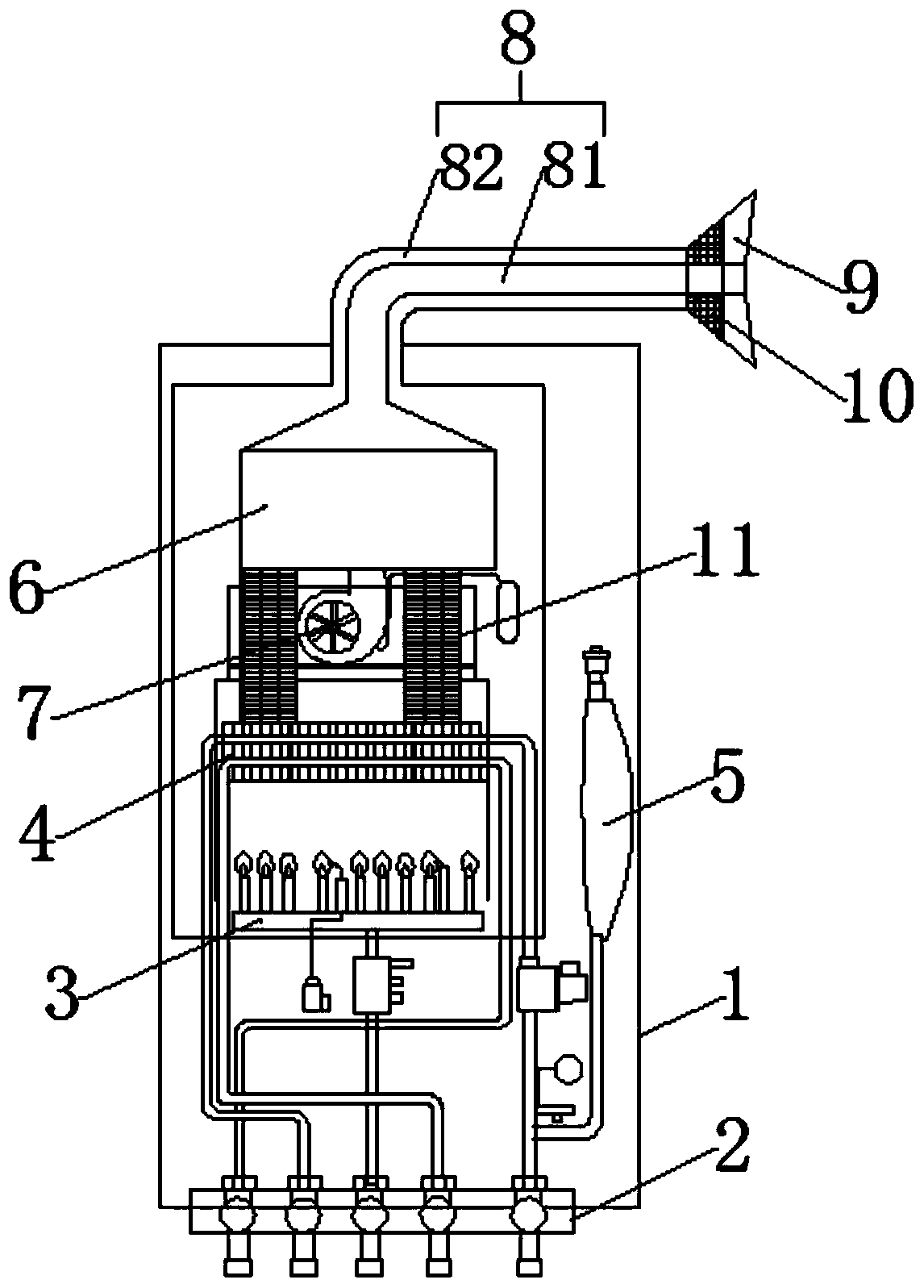 Gas heating water heater with energy storage function