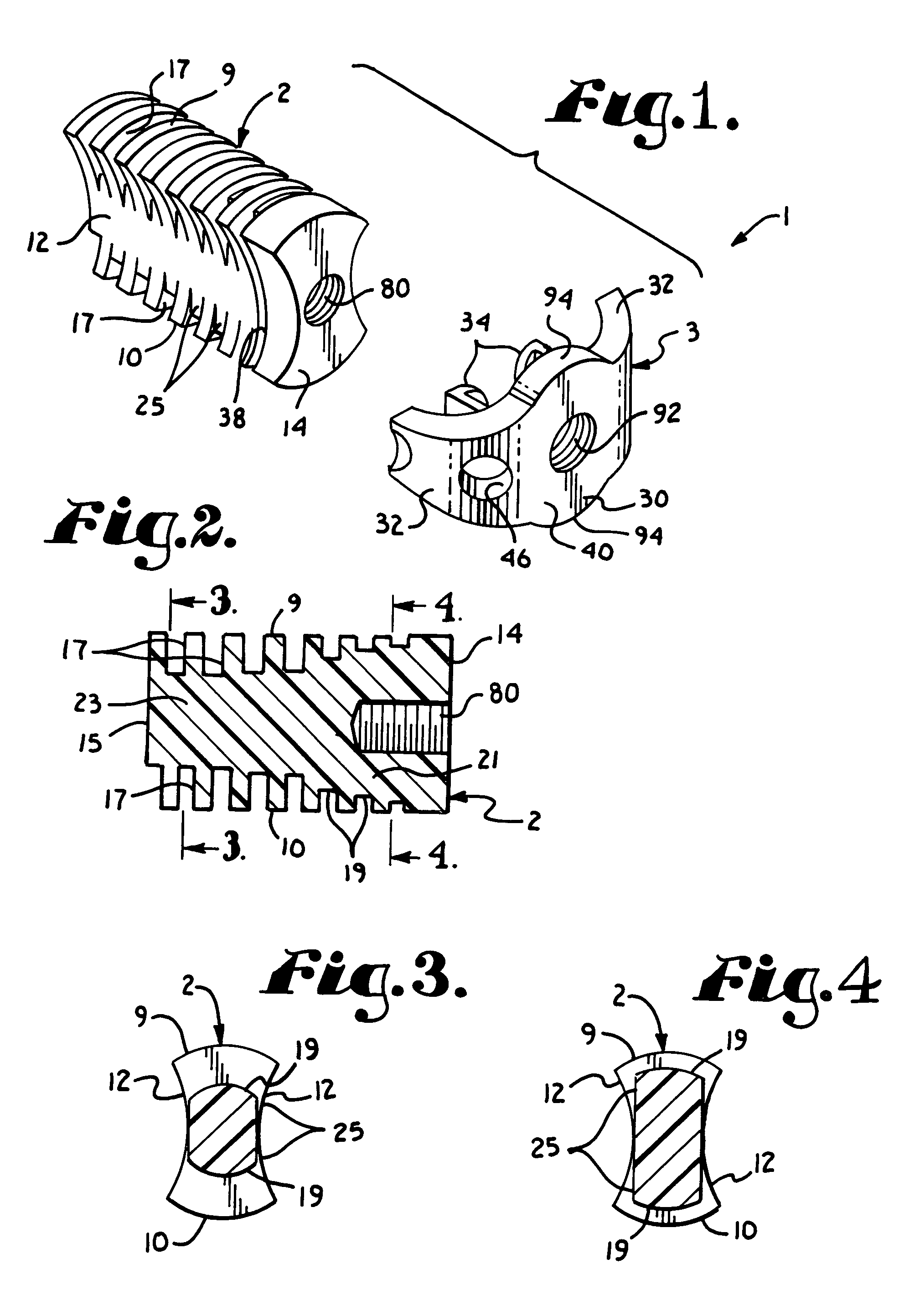 Threaded center line cage with winged end gap