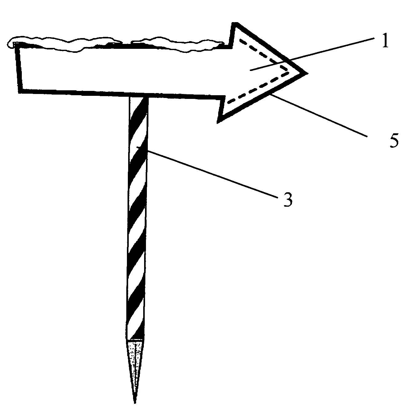 Ground supported lighting device for displaying information