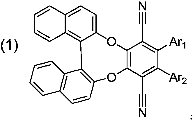 Asymmetric heat-activated delayed fluorescent material, synthesis method and application thereof