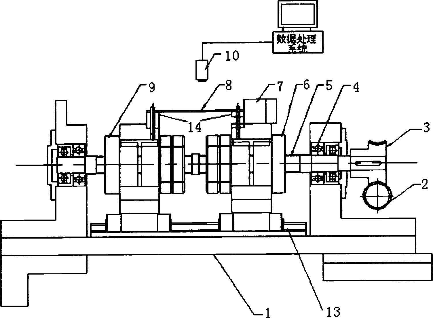 Single-axle double-direction symmetric stretching experimental machine