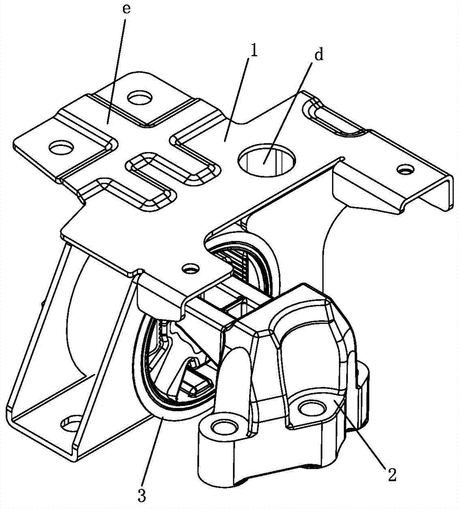 A left engine suspension assembly