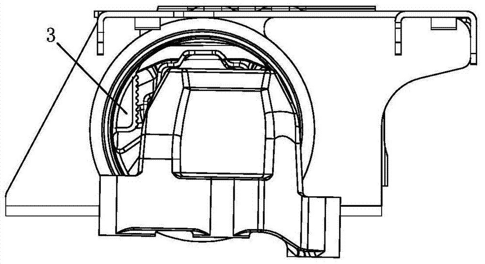 A left engine suspension assembly