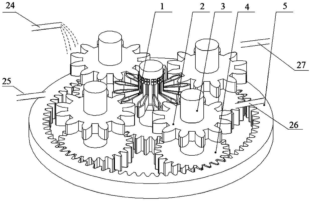 An induction heating device for gear surface quenching and a gear surface quenching method