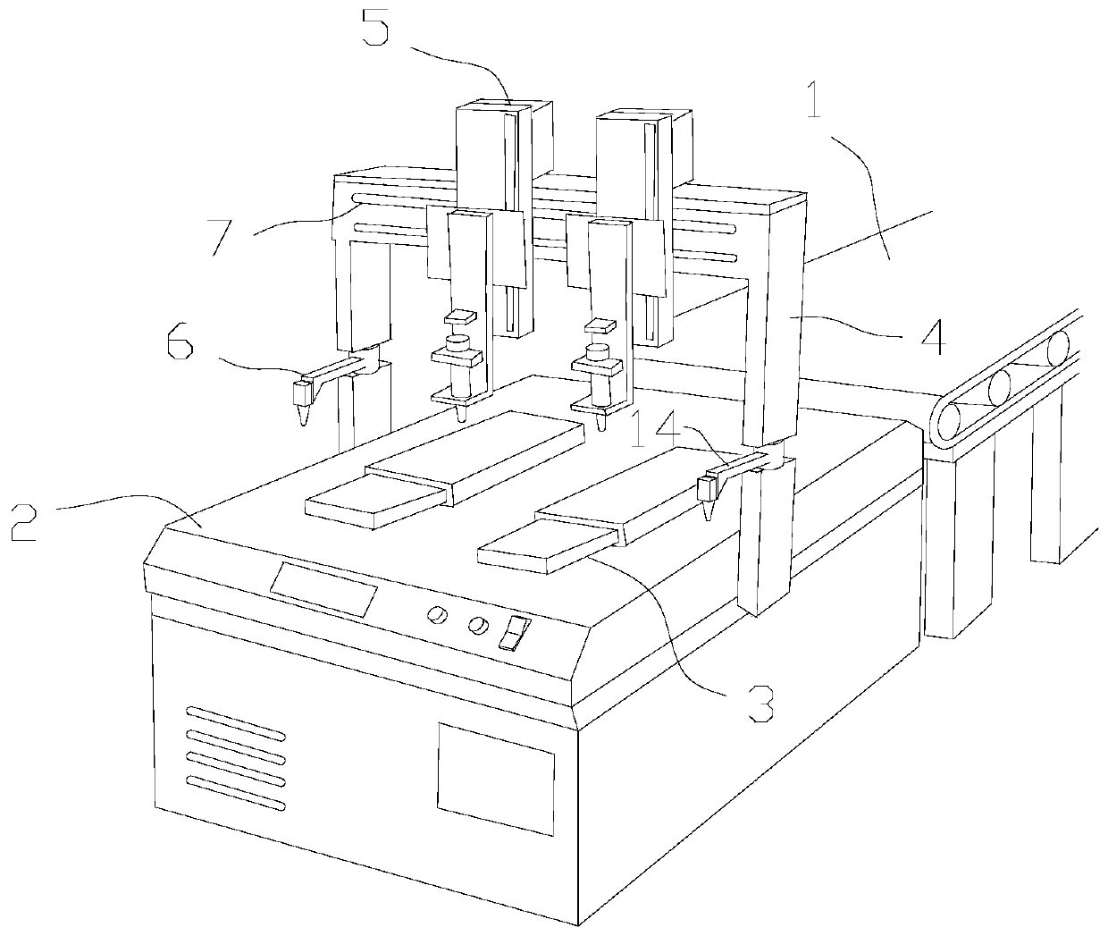 Double-station automatic gluing production line