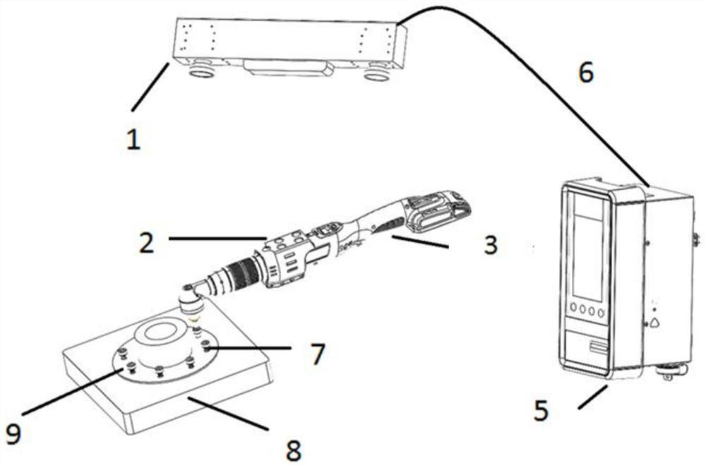 Spatial positioning and attitude navigation of assembly tool by using machine vision