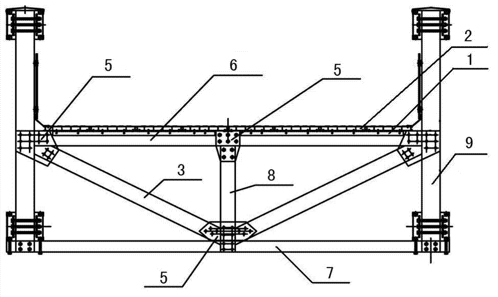 Structural member of aluminum alloy passenger foot-bridge