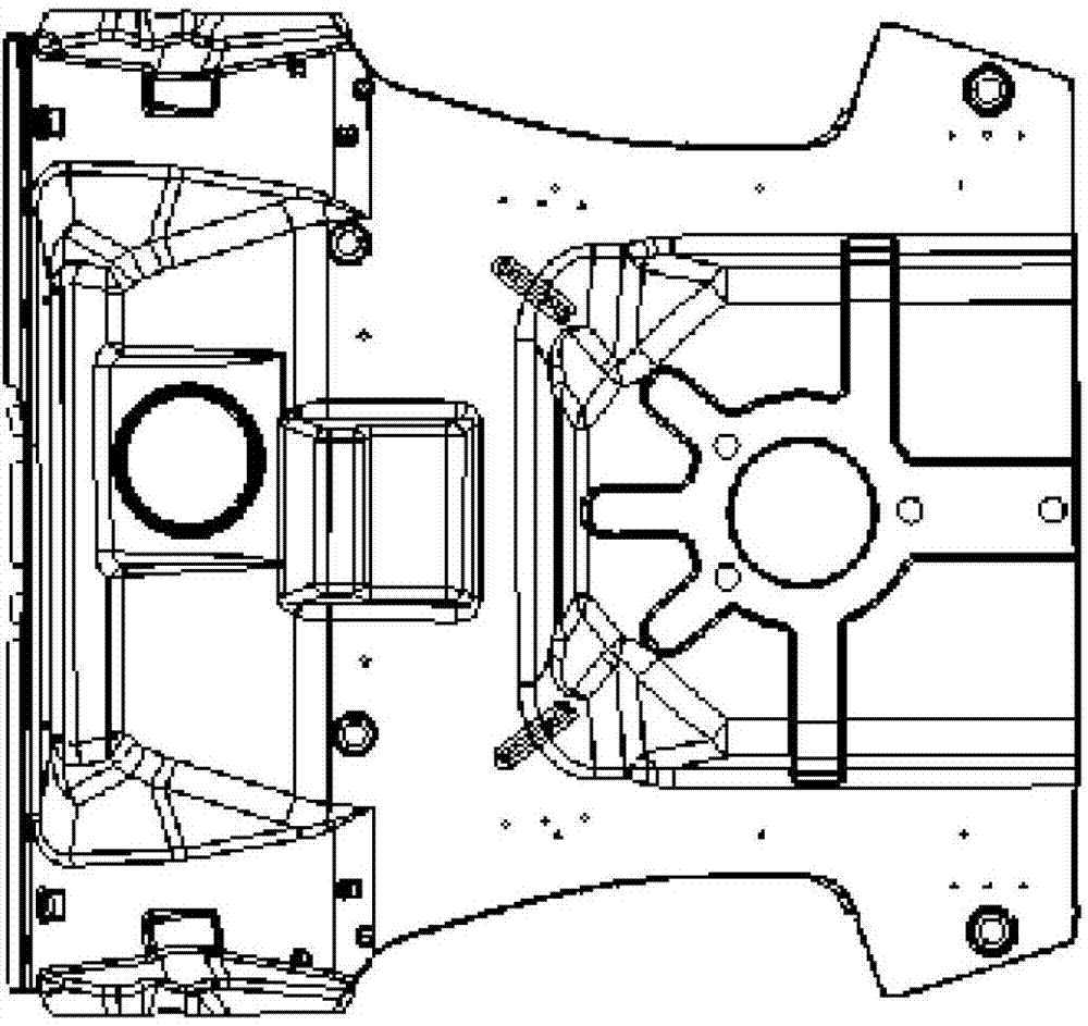 Reinforcing structure of saloon car rear floor spare wheel groove