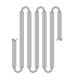 Direct air-cooling condenser fin