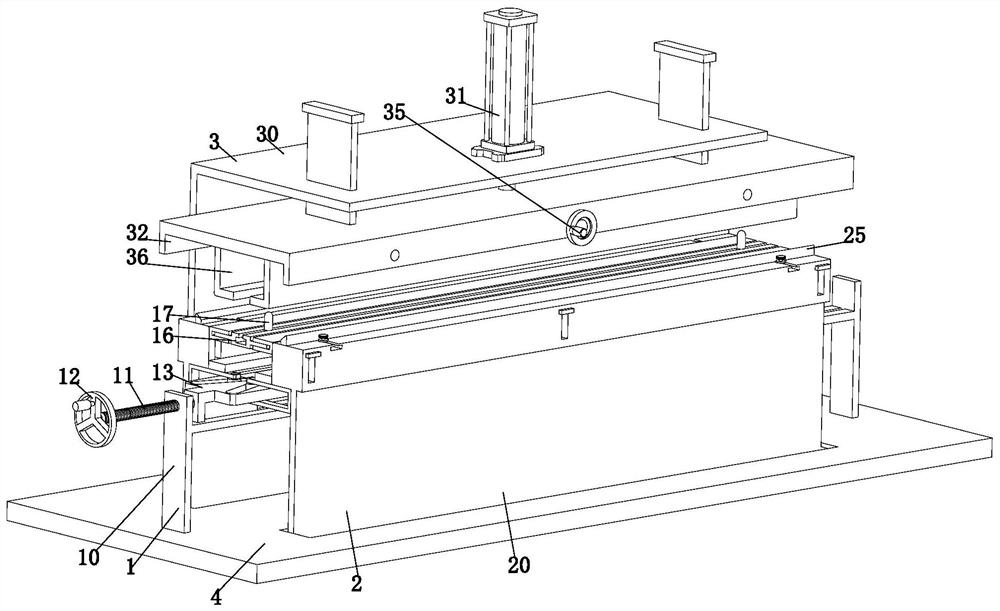 Groove type cable bridge cover plate punch forming die and punching method thereof