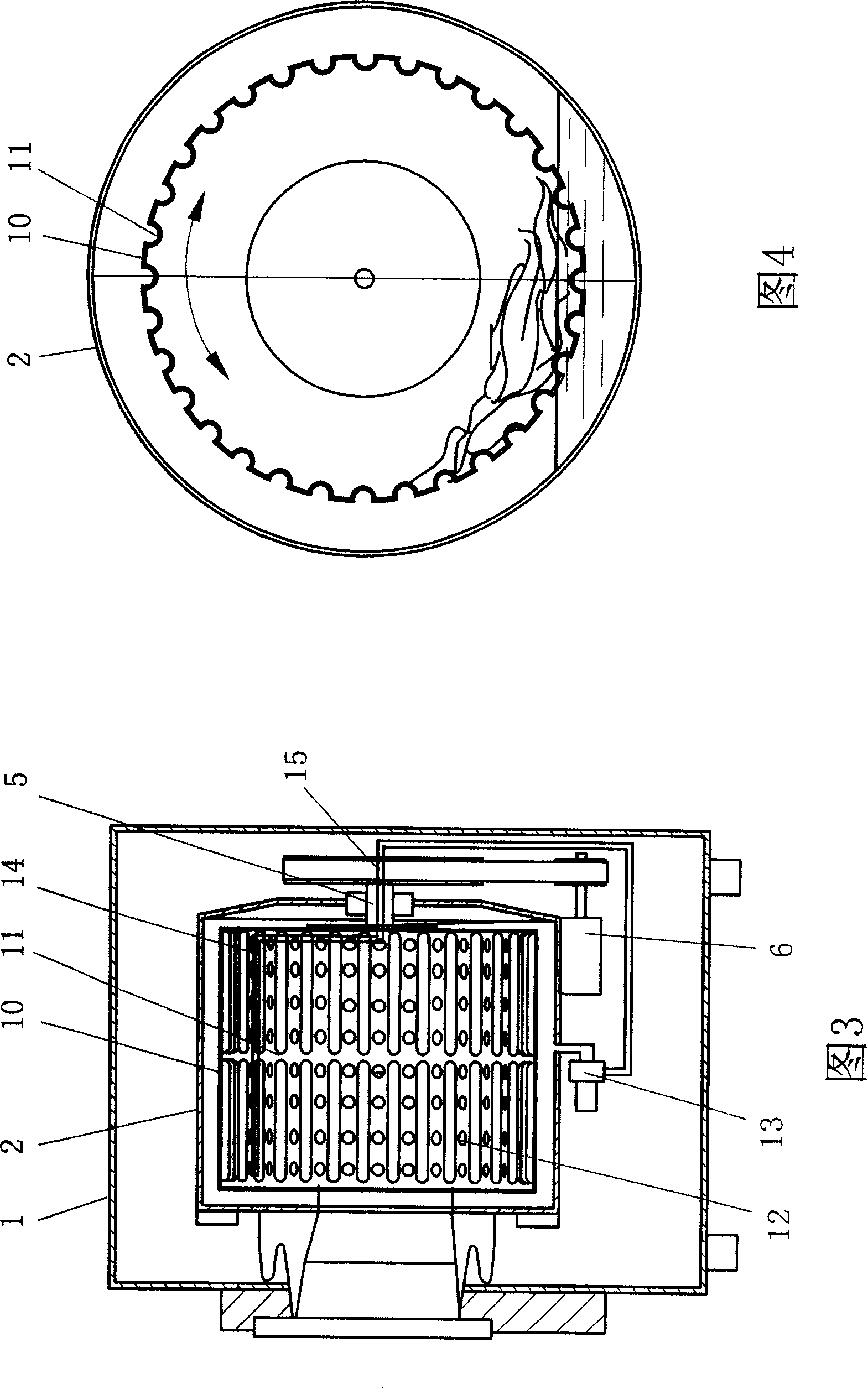 Washboard type roller washing method and washing machine applying the same method