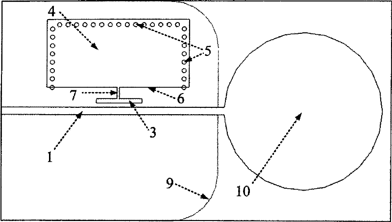 Antenna having ultra-wideband and multiple rejection band based on bimodule and double rejection band filter