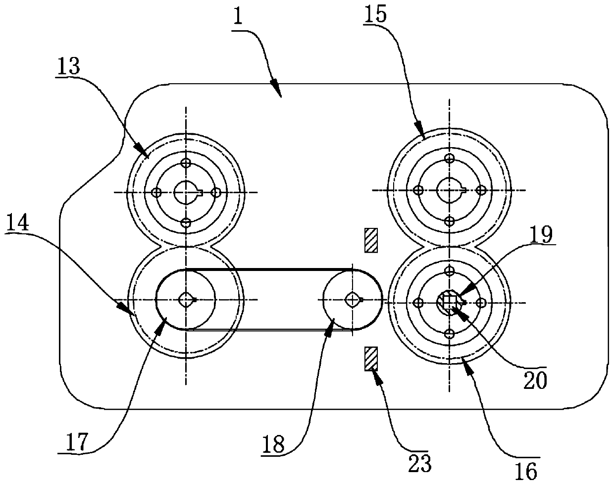 Film feeding device for packaging machine