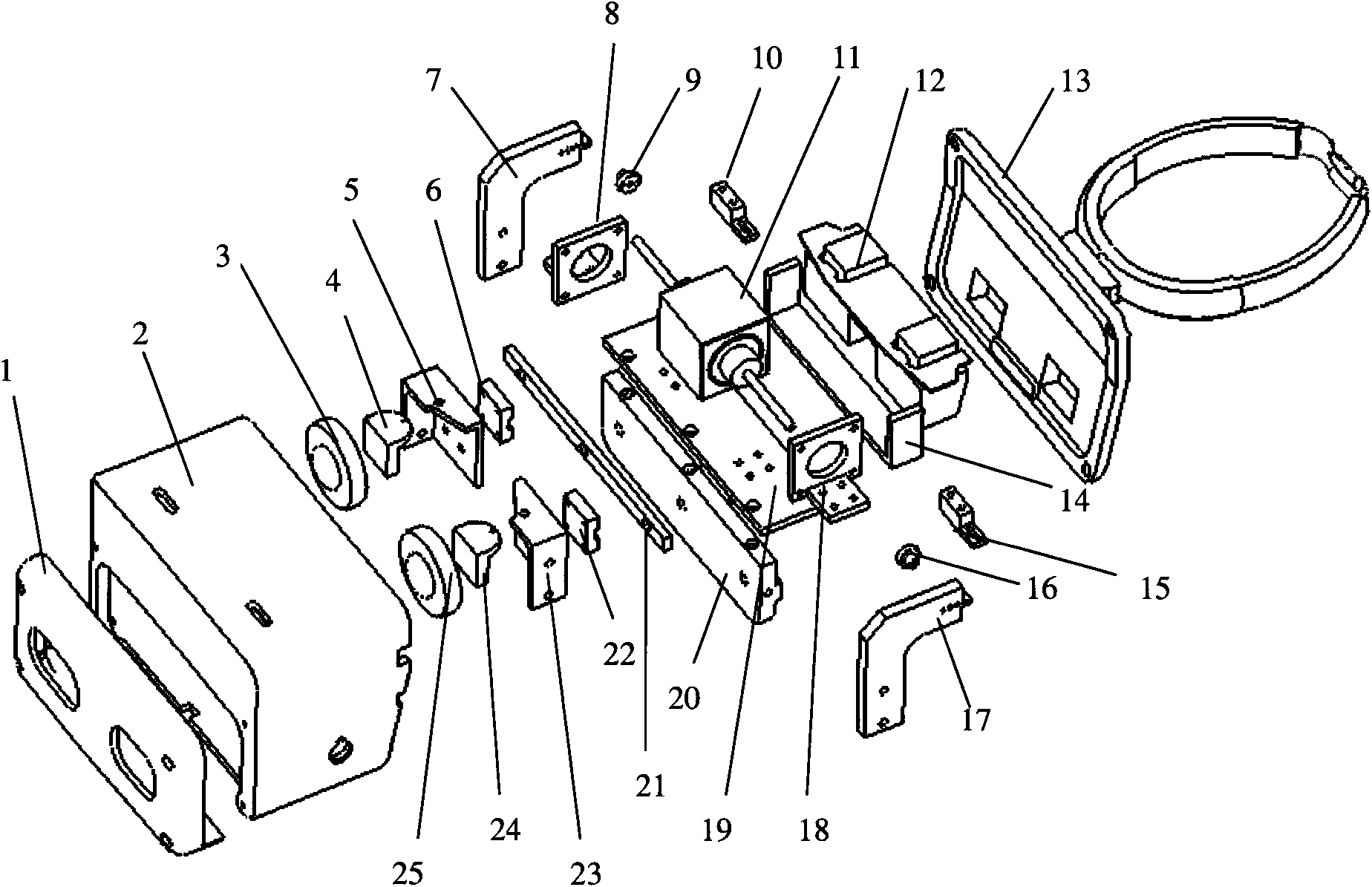 Head video perspective three-dimensional display and control method thereof