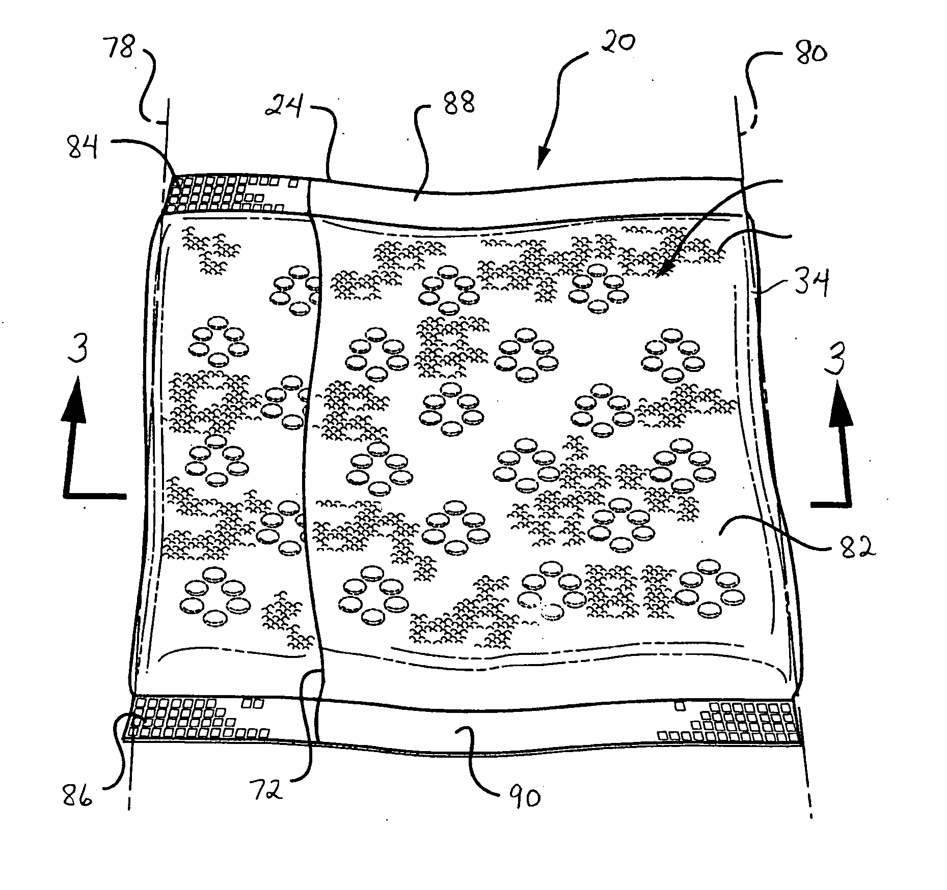 Absorbent personal care article with a wrap member having distinct component layers