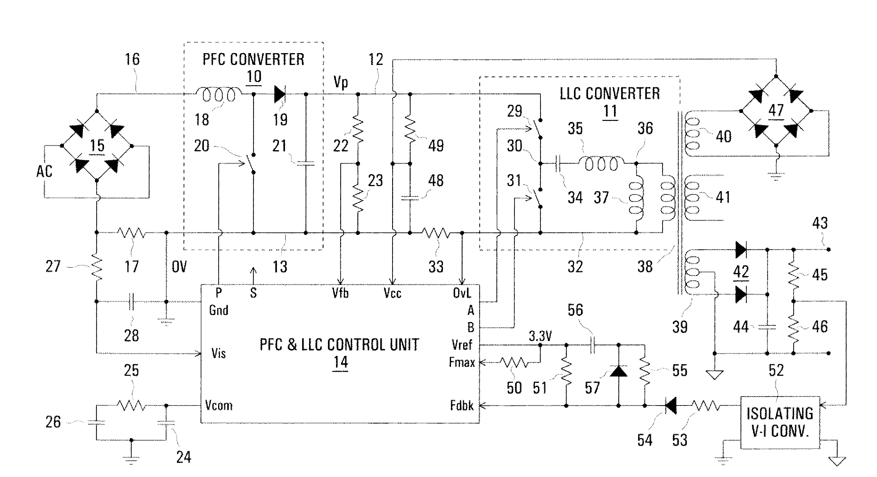 Control arrangement for a resonant mode power converter