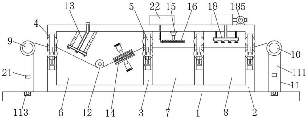 Textile fabric printing and dyeing device