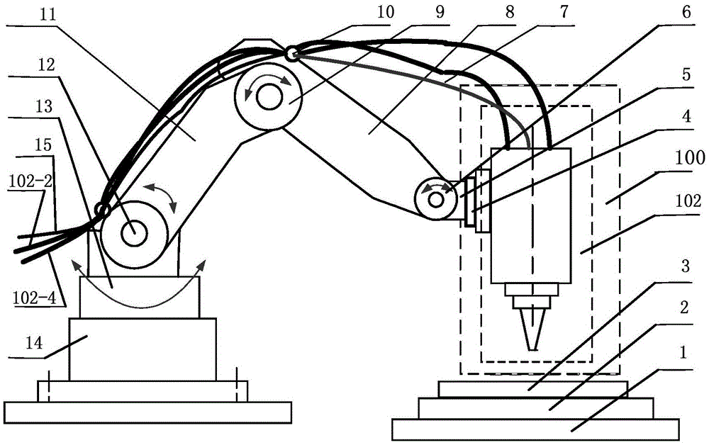 3D laser printing system and method based on robot