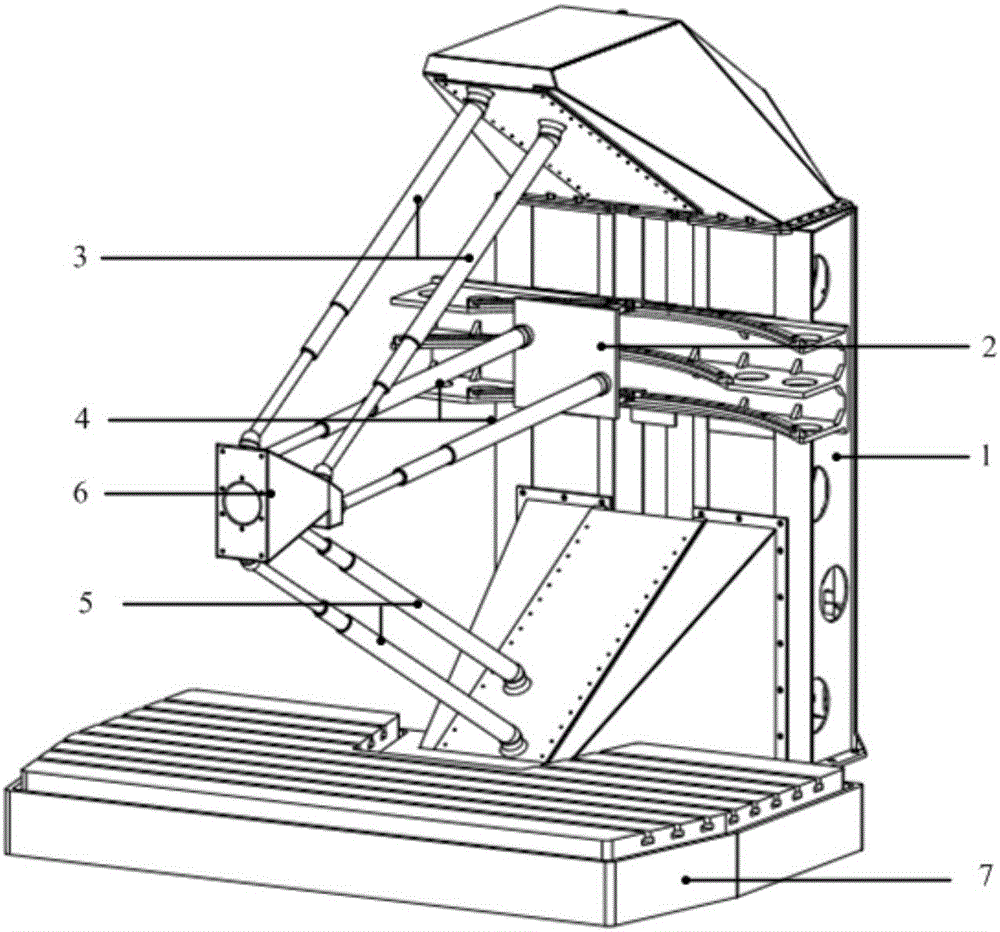 Large-working-space three-translation parallel machine tool for additional redundancy arc sliding