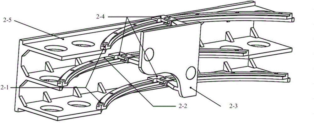 Large-working-space three-translation parallel machine tool for additional redundancy arc sliding