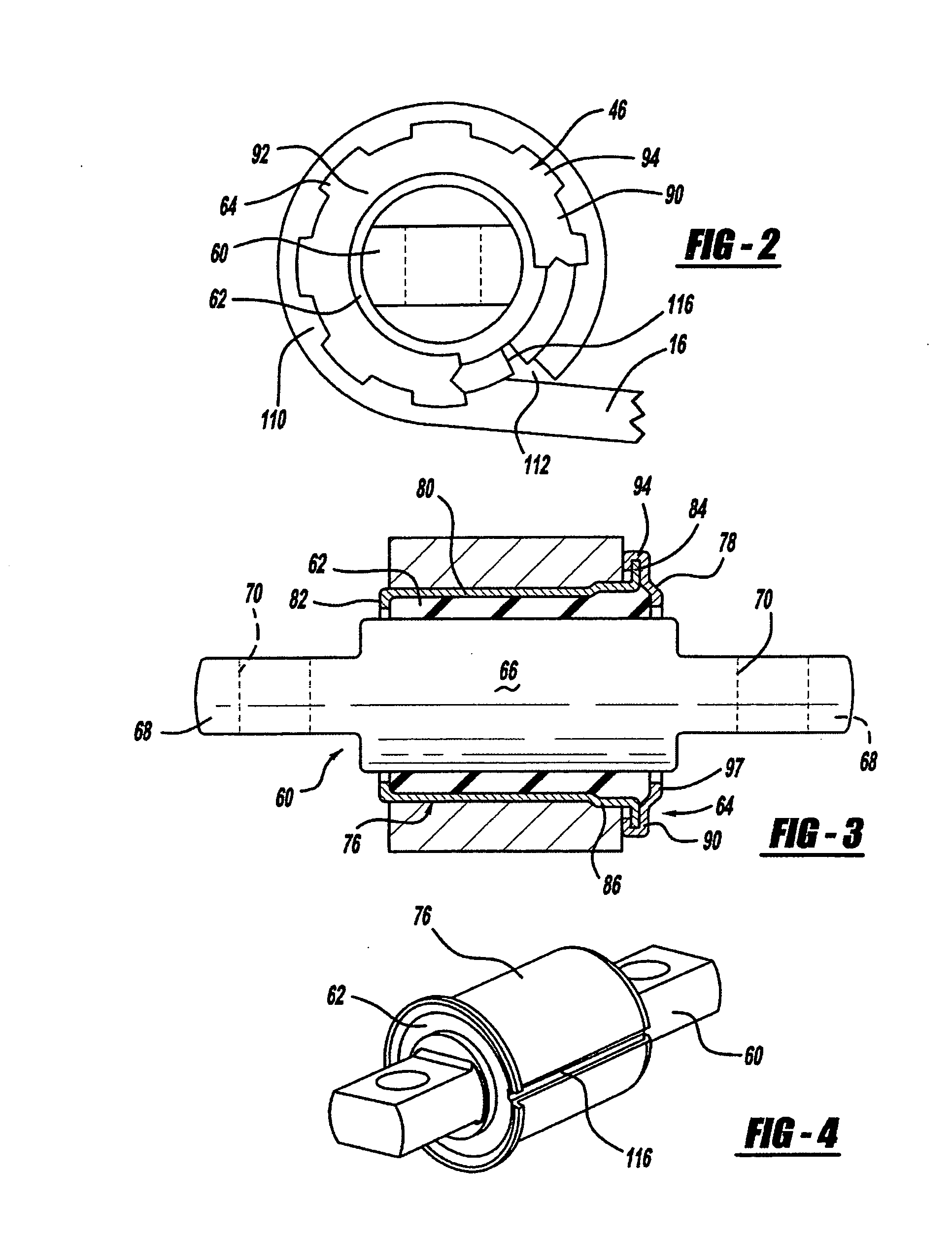 Split outer tube anti-walkout bushing