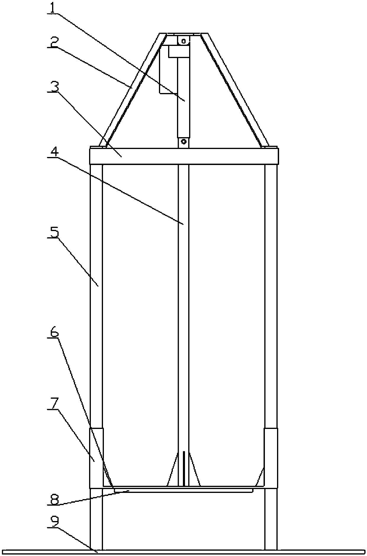 A solar water lifting and returning device between adjacent aquaculture ponds