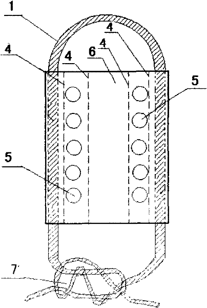 Connection method for adjacent meshes of copper alloy trapezius net