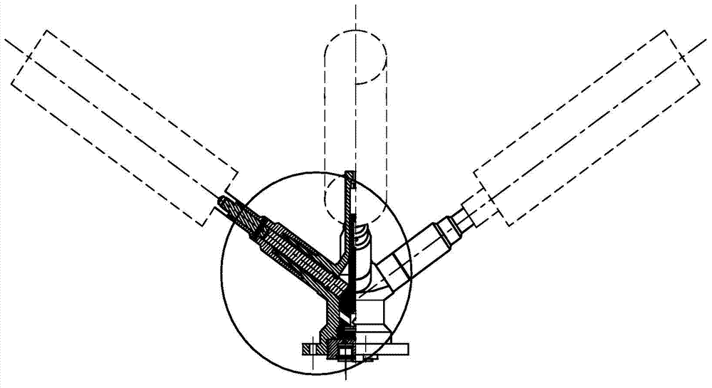 Spatial flying net synchronous launching device