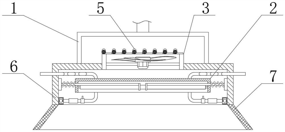 Drying device for automobile paint spraying and using method thereof