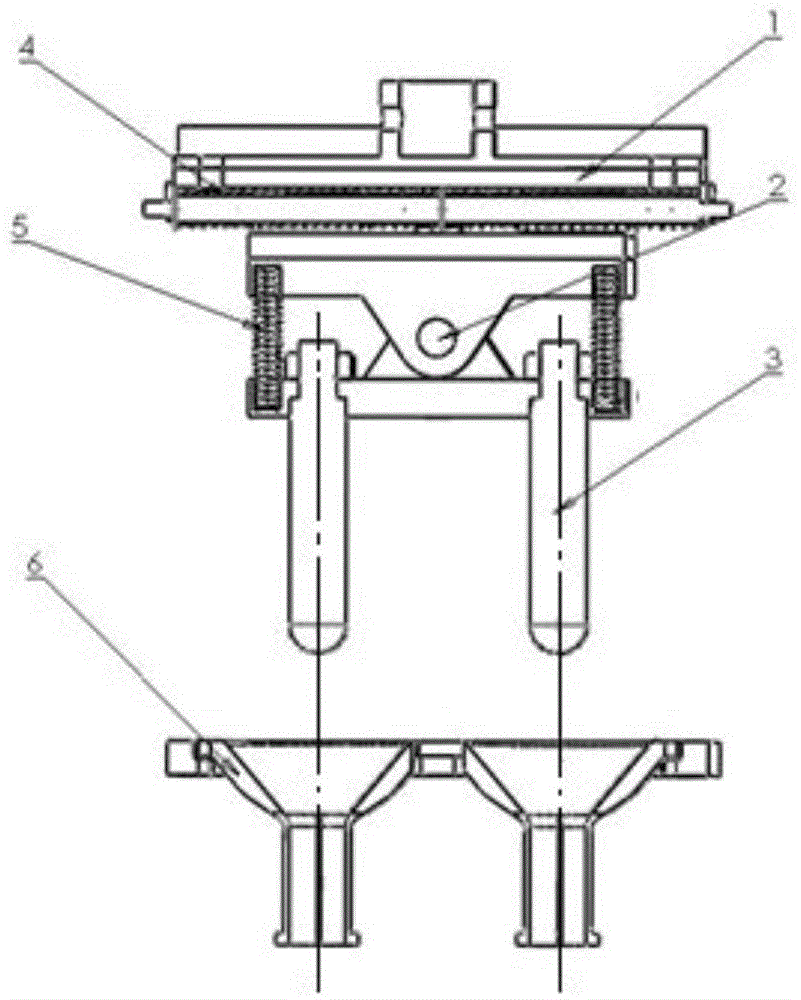 A flexible charging docking mechanism for an automatic walking device