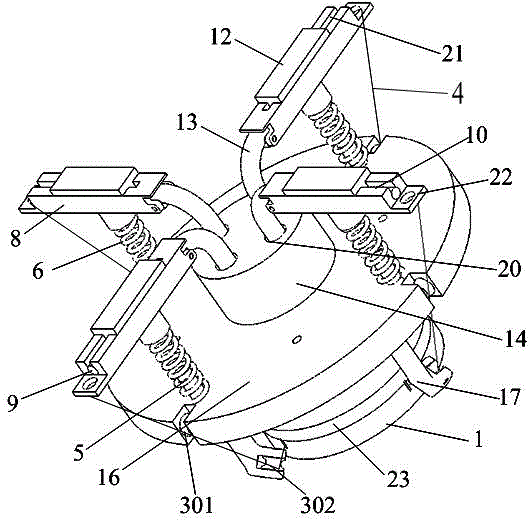 Gecko-like bionic dry adhering device