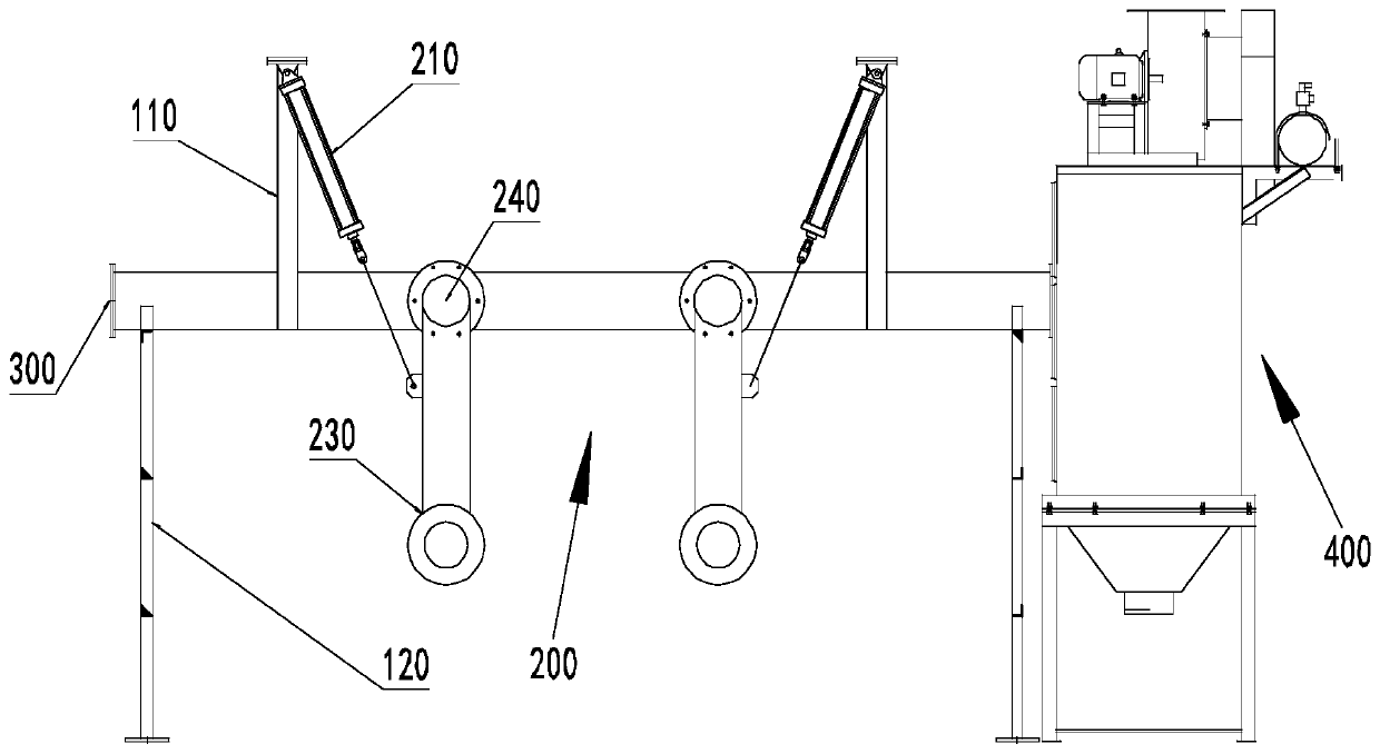 Full-automatic double-station centrifugal casting dust removal device