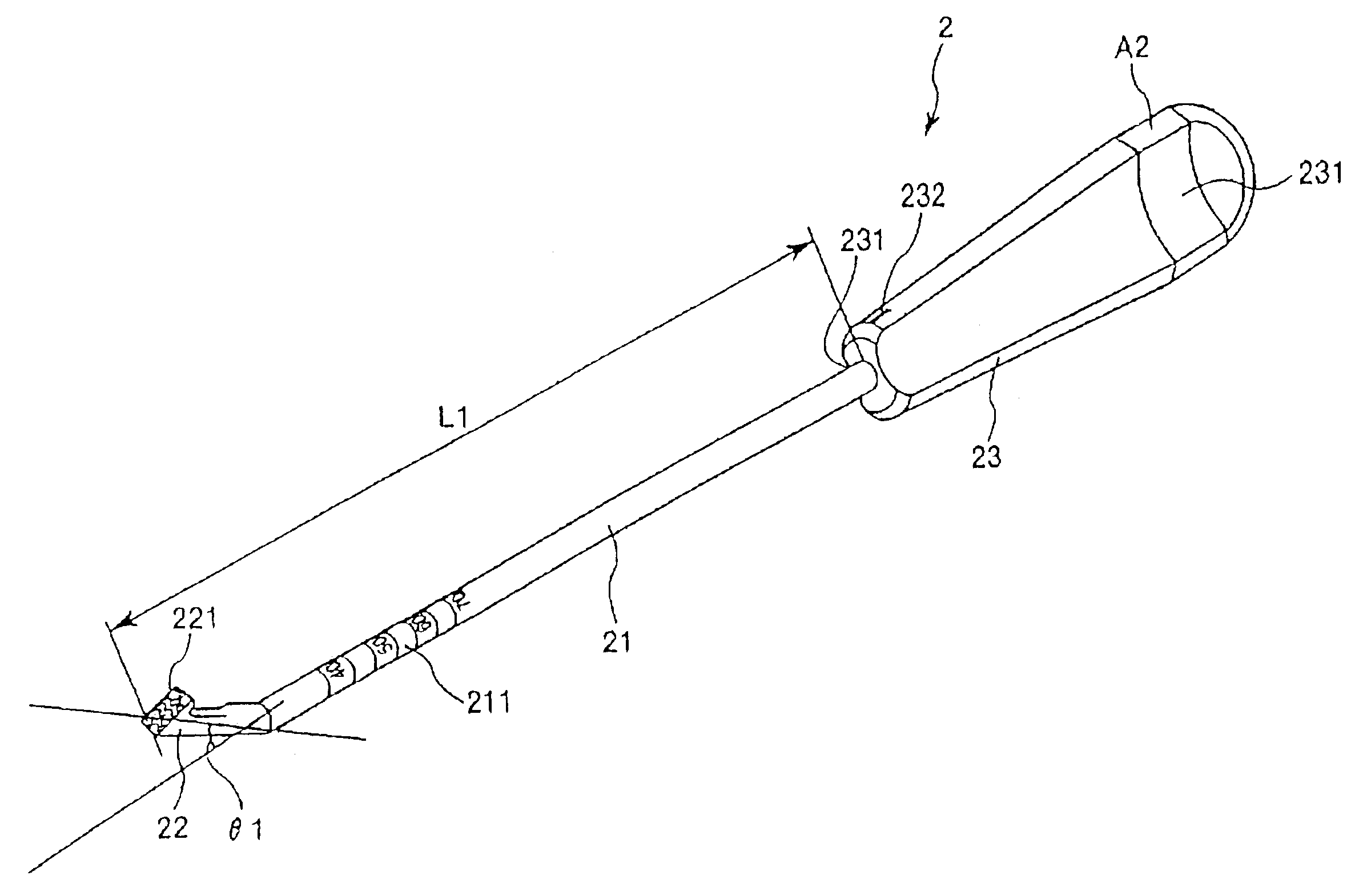 Surgical instruments and a set of surgical instruments for use in treatment of vertebral bodies