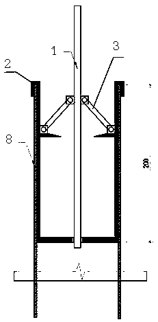 Automatic head-expanding device of side slope support water drain pipe and construction technology for increasing water facing surface