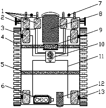 Coking and slagging robot processing system for high-temperature hearth of coal fired power plant boiler