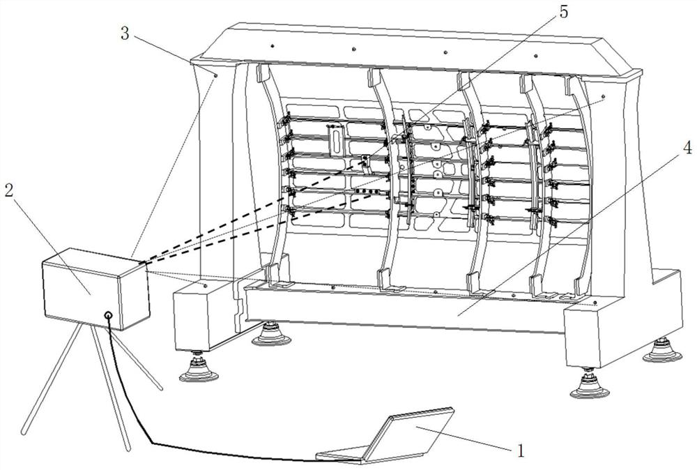 Aircraft assembly positioning method based on three-dimensional laser projection