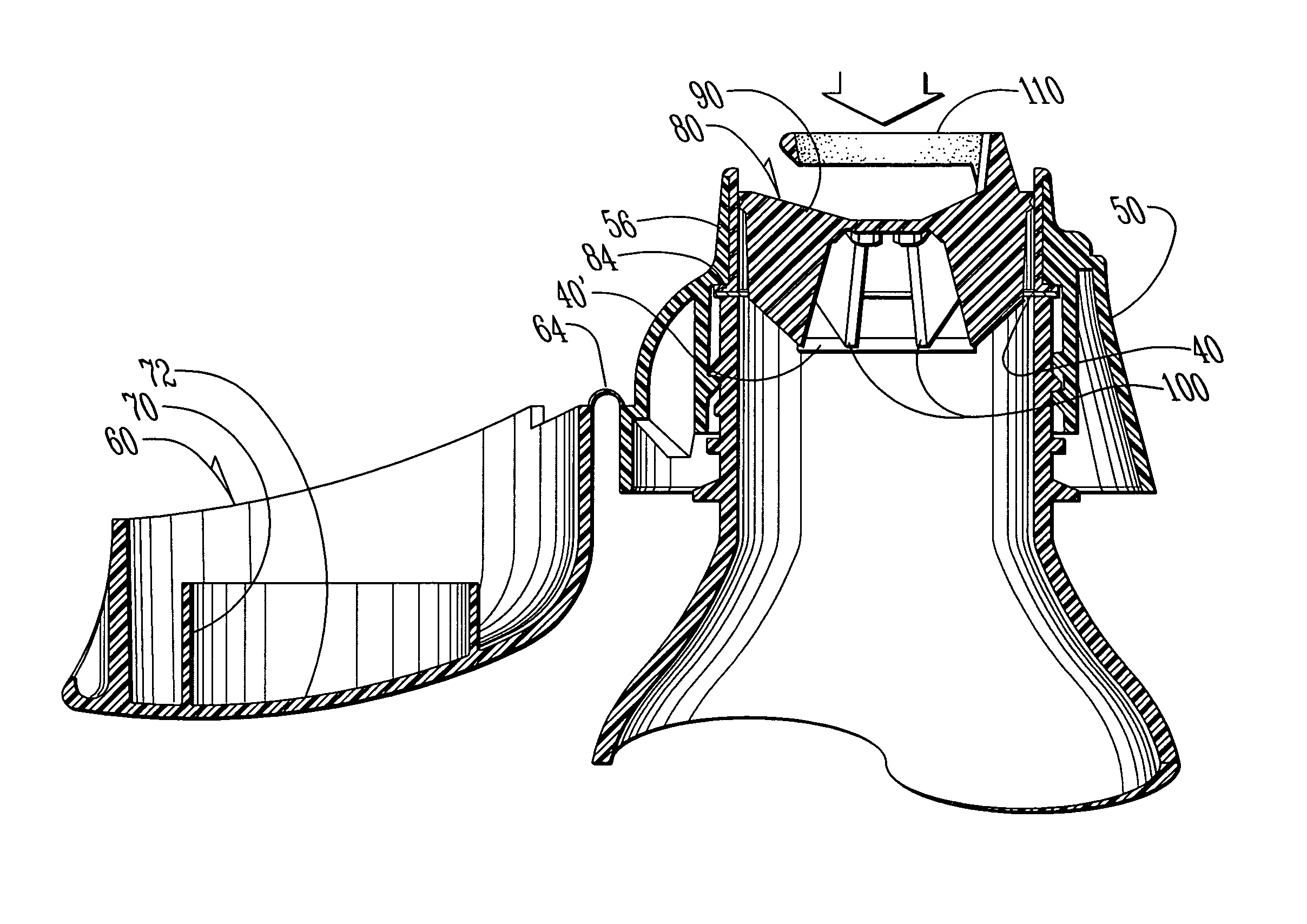 Closure having a seal piercing unit