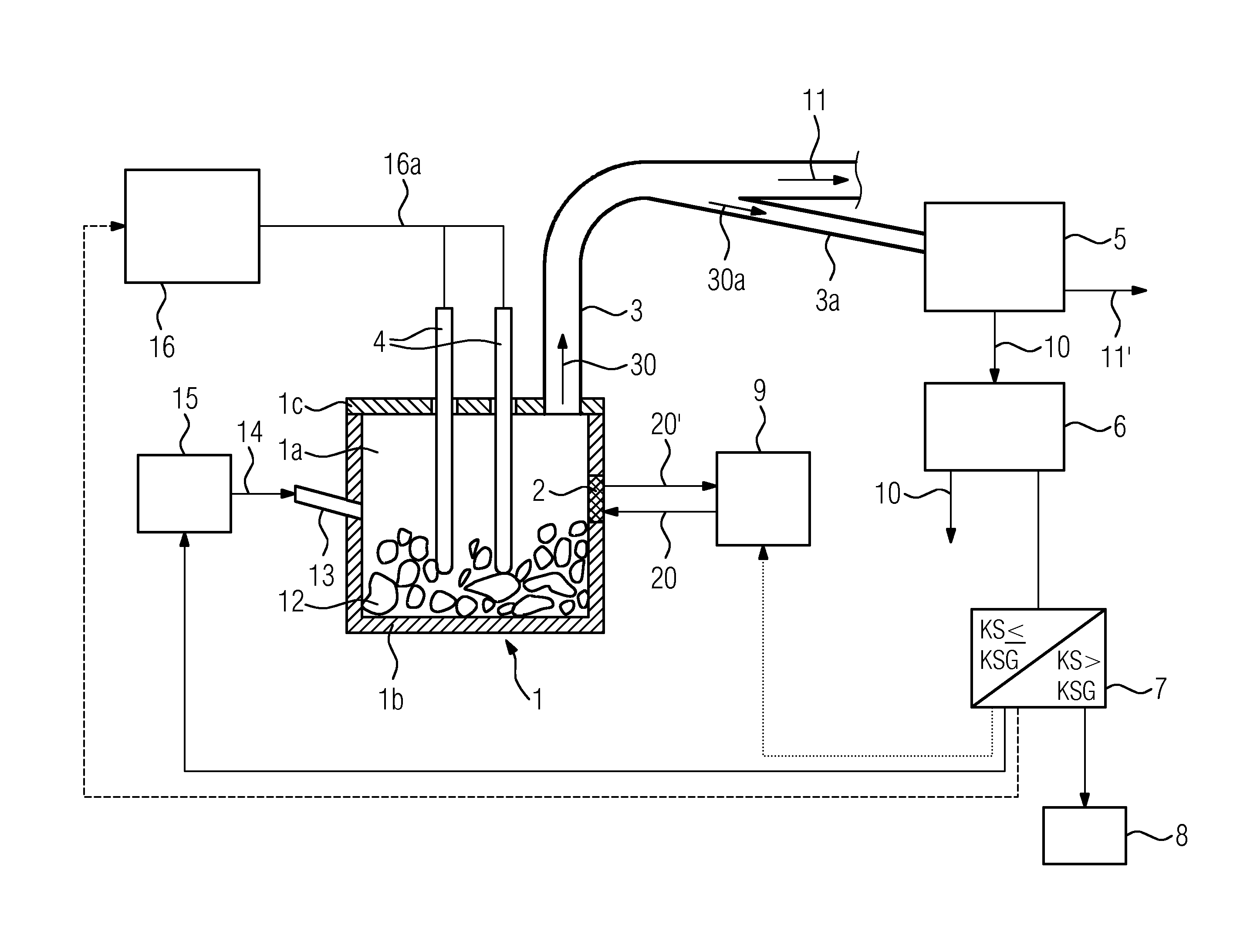 Method and device for detecting a leakage in the area of at least one cooling device of a furnace and a furnace