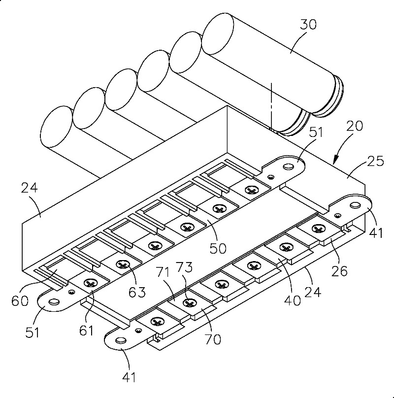 Safety power supply device for aggregated batteries