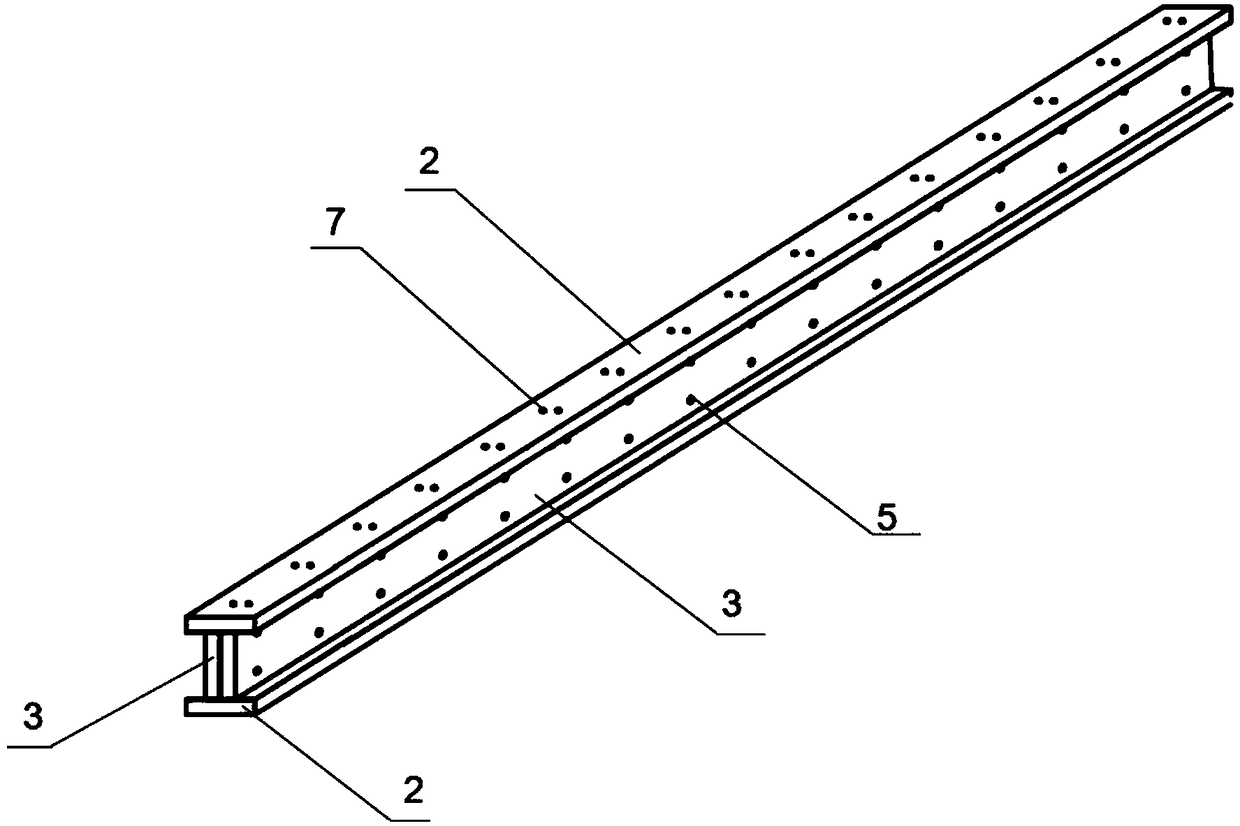 Manufacturing method of internally arranged thin-wall H-shaped steel and wood composite beam