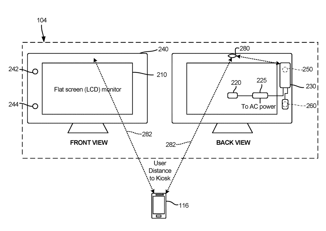 System and method to provide interactive, user-customized content to touch-free terminals