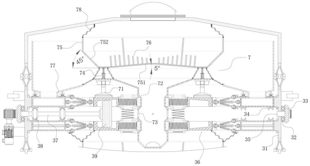 Multi-stage rotary screening and grading device for aluminum alloy powder