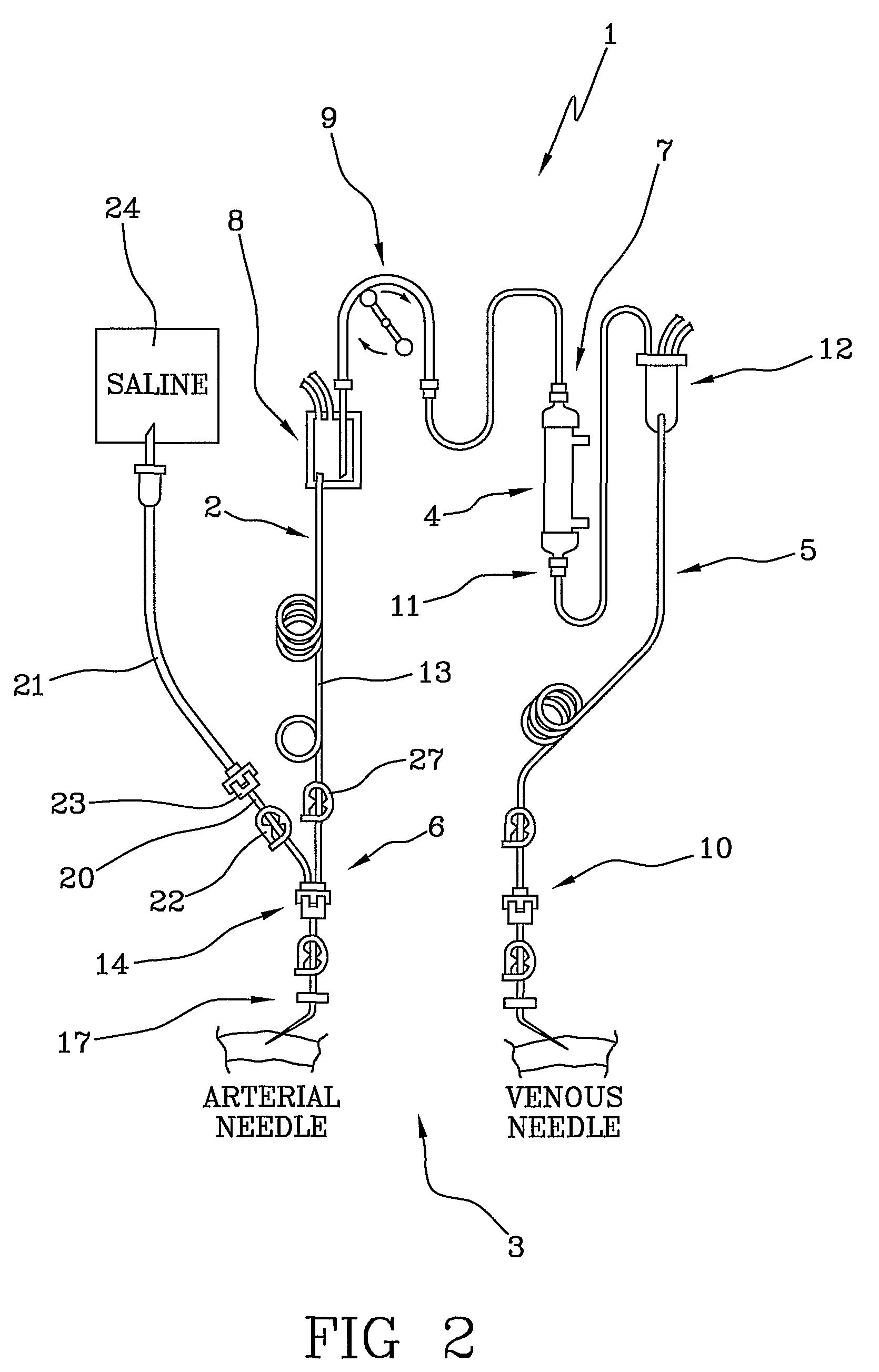 Extracorporeal blood set