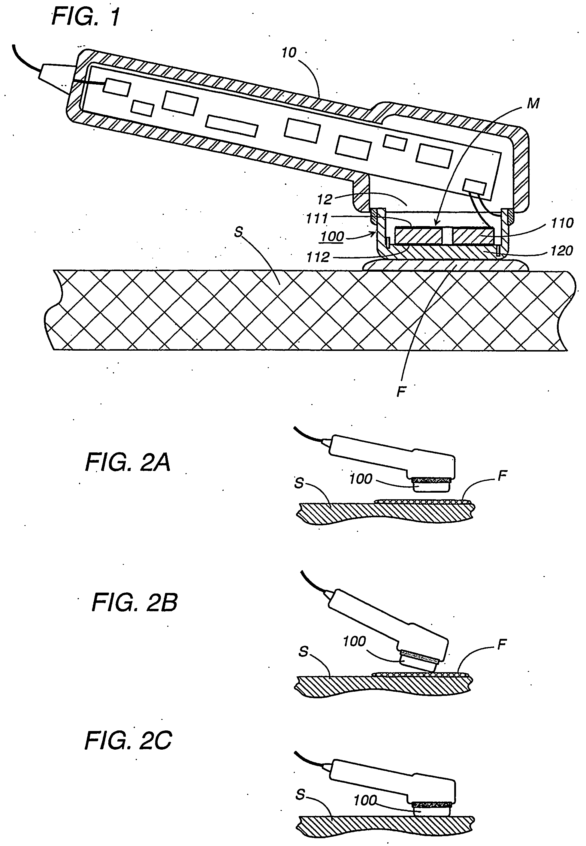 Ultrasound applying skin care device